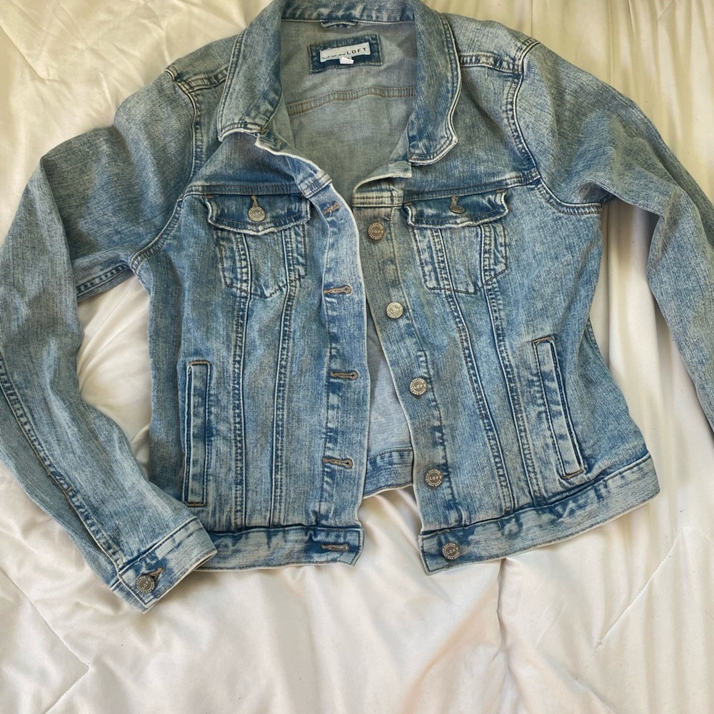 LOFT Blue Jean Jacket Classic Denim Style
